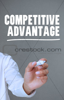 Hand writing competitive advantage with a marker