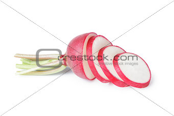 sliced ripe radish