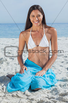 Smiling woman wearing sarong