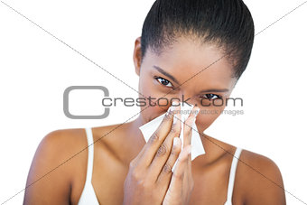 Woman has a cold