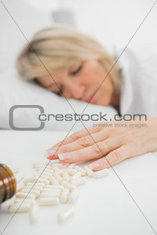 Woman lying motionless after overdose