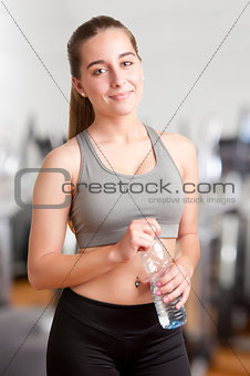 Woman Holding Bottle of Water