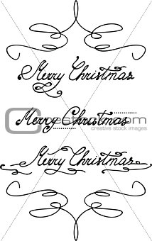 'Merry Christmas' hand lettering
