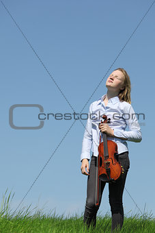Girl with violin