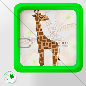 Cheerful giraffe Environmental protection