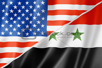 USA and Syria flag