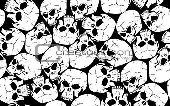 Seamless skull camouflage pattern
