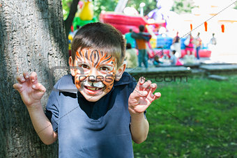 Child with painted face