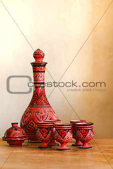 Still-life with Moroccan pottery