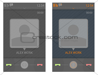 Vector user interface for smart phone 