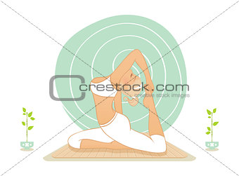 Beautiful woman doing yoga practice