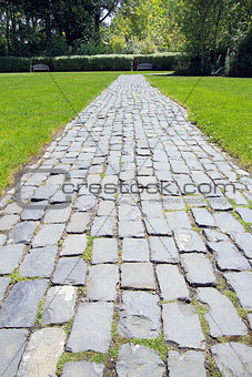 Garden Cobblestone Path