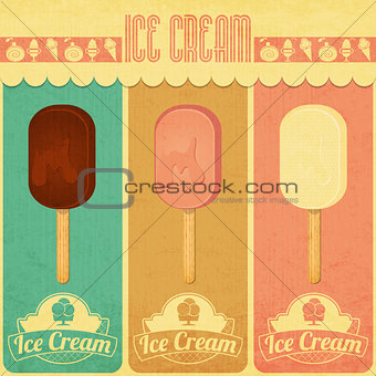 Ice Cream Retro Menu