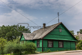 Traditional wooden house in Trakai