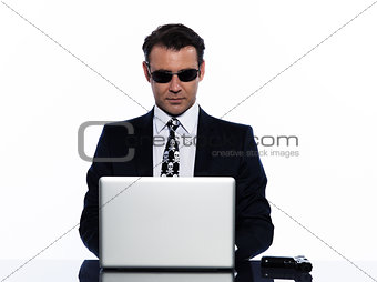man hacker computing business crime
