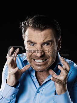 Man Portrait angry anger stress furious