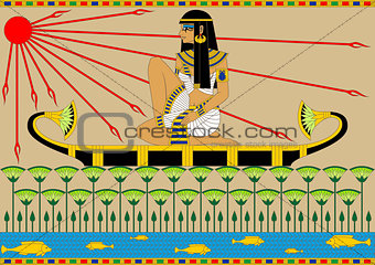 Egiptian Girl on the Boat