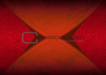 Red Velvet Background with Classic Ornament