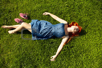 girl on the grass