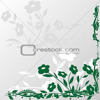 Abstract frame with flowers