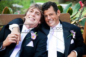 Handsome Gay Men on Wedding Day