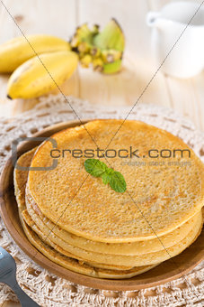 Asian style Banana pancakes