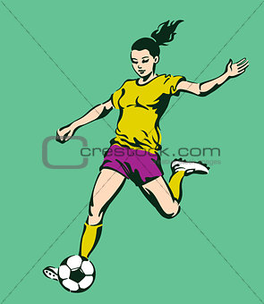 Soccer Football Female Player