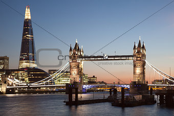 London Tower Bridge and The Shard