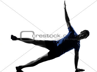 man exercising workout 