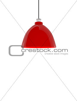 Modern Red Lamp isolated on white