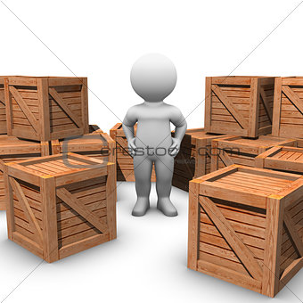moving wooden crates