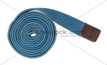 Blue belt isolated
