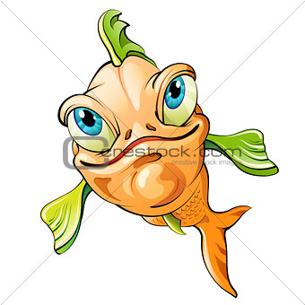 Cartoon fish smiling