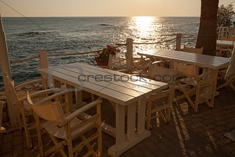 Beautiful coffee terrace, sea view 