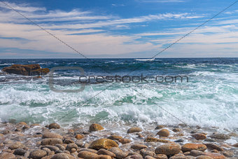 Pebble Stones by the Ocean