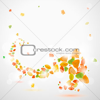 Autumn abstract background with leaves