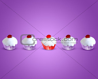 special attractive red muffin cake