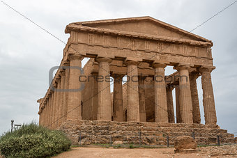 The ruins of Temple of Concordia, Valey of temples, Agrigento, S
