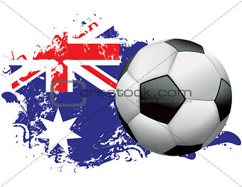 Australia Soccer Grunge Design