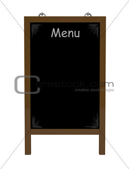 Menu Board isolated on white
