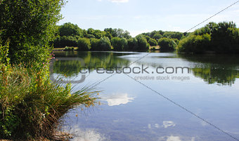 Peaceful lake view in Kent, England