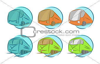 Vector set of vehicle icons 
