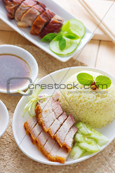 Siu Yuk or crispy roasted belly pork 