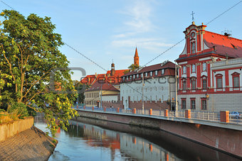 Wroclaw. Odra river embankment
