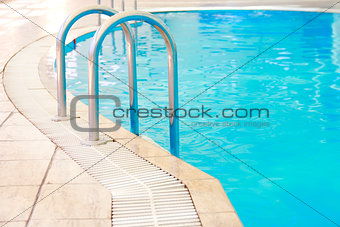 steps in a water pool