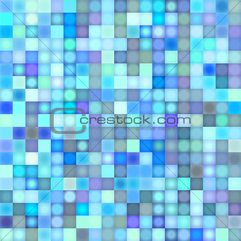 mosaic backdrop in multiple blue