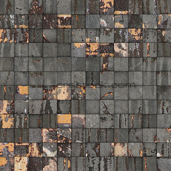 grunge tile mosaic wall floor gray orange