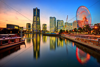 Yokohama Skyline at Sunset
