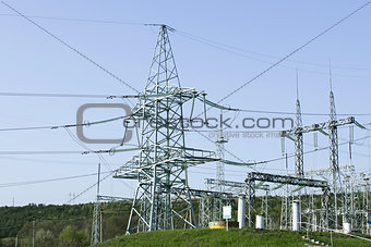 High voltage towers and other equipment