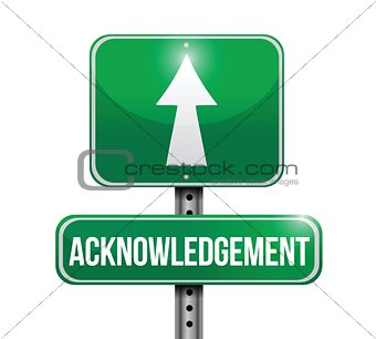 acknowledgement road sign illustrations